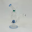 Helios Glass Waterpipe With Donut Showerhead Perc and Banger - 8 Inch - WPNA795