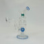 Helios Glass Waterpipe With Donut Showerhead Perc and Banger - 8 Inch - WPNA795