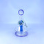 Helios - Glass Waterpipe 6" Inches - Pyramid With Ricky Perc and Banger-blue color