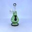 Helios Glass Waterpipe - 7" Inch - Swirl Neck With Color Vase and Showerhead Perc- light green black color
