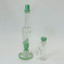 Waterpipe - 12 Inches - Straight With ASH Catcher and Showerhead Perc - (RH-156)-MINT GREEN