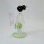 Helios Glass Waterpipe - 7" Inch - Straight With multi Ring and Donut Showerhead Perc 