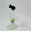 Helios Glass Waterpipe - 7" Inch - Straight With multi Ring and Donut Showerhead Perc 