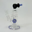 Helios Glass Waterpipe - 7" Inch - Straight With multi Ring and Donut Showerhead Perc 