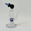 Helios Glass Waterpipe - 7" Inch - Straight With multi Ring and Donut Showerhead Perc 