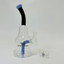 Helios Glass Waterpipe - 8" inch Bent Neck With inline and Banger Perc - Assorted Colors