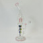Helios Glass Waterpipe 14" inch - Bent Neck With double Perc - Lavender