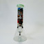 Waterpipe 12" Inch - Beaker With Colored Mouthpiece and Asst Design Tube and Glow in the Dark Base - Lightgreen/black