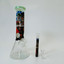 Waterpipe 12" Inch - Beaker With Colored Mouthpiece and Asst Design Tube and Glow in the Dark Base - Lightgreen/black