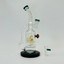 Hipster Glass Recycler Waterpipe with Inverted Shaved Tree Perc - 11 Inch