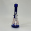 Waterpipe 8-Inch Beaker Full Colored With Showerhead Perc-Blue