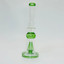 Waterpipe 10-inch bend Neck With Colored Inline Perc-Green