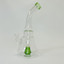 8-inch Waterpipe With Bend Neck & Perc-Green