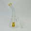 8-inch Waterpipe With Bend Neck & Perc-Yellow