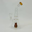 8-inch Waterpipe With Bend Neck & Perc-AMBER