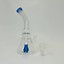 8-inch Waterpipe With Bend Neck & Perc-TEAL BLUE