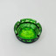 Glass Ashtray 4.5x1.5 Inches Frosted -BLACK GREEN  LEAVES (AT03)