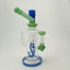 Waterpipe - Recycler With Scorpion Perc - 10 Inches - (RH-173)-BLUE/GREEN