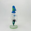 Waterpipe - Recycler With Scorpion Perc - 10 Inches - (RH-173)-GREEN/BLUE