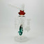 Waterpipe - Recycler With Scorpion Perc - 10 Inches - (RH-173)-WHITE/AMBER
