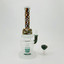 Waterpipe - Tube Wig-wag With Showerhead Perc - 10 Inches - (RH-164)-White