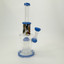 Waterpipe - Wig-wag Deco With 9-arm Tree Perc - 12 Inches  - (RH-176) -Blue