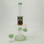 Waterpipe - Wig-wag Deco With 9-arm Tree Perc - 12 Inches  - (RH-176) -Green