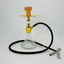 Luxor Shisha Hookah - Glow in the Dark Vase With Glass Covered Deco - 1 Hose - 14 Inches - (MKA-102)-GOLDEN