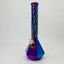 Waterpipe Beaker - Electroplated -  15 Inches-BLUE/PURPLE