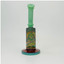 Hipster - 10 Inches Bent Neck Waterpipe With Fancy Designs - (LF048) Green Accent mysmokewholesale.com