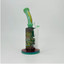 Hipster - 10 Inches Bent Neck Waterpipe With Fancy Designs - (LF048) Green Accent 