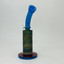 Hipster - 10 Inches Bent Neck Waterpipe With Fancy Designs - (LF048) Slime Blue 