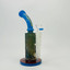 Hipster - 10 Inches Bent Neck Waterpipe With Fancy Designs - (LF048) Slime Blue