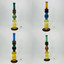 Hipster - 16-inches Waterpipe  - Straight Full Color With Honeycomb Perc - LF041
