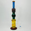 Hipster - 16-inches Waterpipe - Straight Full Color With Honeycomb Perc - LF041-SLIME BLUE