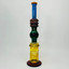 Hipster - 16-inches Waterpipe - Straight Full Color With Honeycomb Perc - LF041-SLIME BLUE