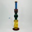 Hipster - 16-inches Waterpipe - Straight Full Color With Honeycomb Perc - LF041-SLIME BLUE