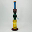 Hipster - 16-inches Waterpipe - Straight Full Color With Honeycomb Perc - LF041-SLIME BLUE
