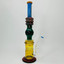 Hipster - 16-inches Waterpipe - Straight Full Color With Honeycomb Perc - LF041-SLIME BLUE