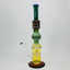 Hipster - 16-inches Waterpipe - Straight Full Color With Honeycomb Perc - LF041-GREEN A