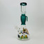 Hipster Waterpipe - 14-Inches - Grenade Beaker - Glow in the Dark (XD-104)-DARK GREEN