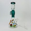 Hipster Waterpipe - 14-Inches - Grenade Beaker - Glow in the Dark (XD-104)-DARK GREEN