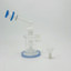 9 Inches - Waterpipe With Bell Showerhead Perc - RH-168-BLUE WHITE