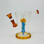 8 Inches - Waterpipe Swirl Mouthpiece With Flower Shower Perc - 45 Degree - RH-160-AMBER