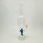 15 Inches - Waterpipe Recycler Straight With Animal Perc - RH-181-White
