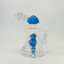 8.5 Inches - Waterpipe Snowman With Animal Shower Perc - RH-193-BLUE WHITE