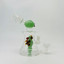 8.5 Inches - Waterpipe Snowman With Animal Shower Perc - RH-193-GREEN WHITE