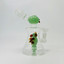 8.5 Inches - Waterpipe Snowman With Animal Shower Perc - RH-193-GREEN WHITE