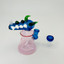 Horn With Bell-base Waterpipe - 6 Inches - (RHB-21)-BLUE PINK