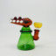 Horn With Bell-base Waterpipe - 6 Inches - (RHB-21)-GREEN RED